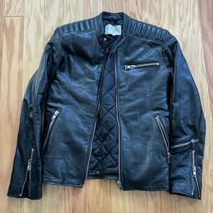 Deadwood Lined Lambskin Moto Jacket